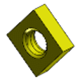 DIN 562 - Stahl verzinkt gelb - Vierkantmuttern, niedrige Form