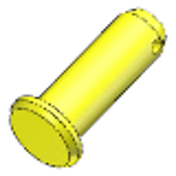 DIN 1434 B - Stahl verzinkt gelb - Bolzen mit kleinem Kopf, mit Splintloch