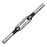 DIN 1480 - Steel zinc-plated  - Weld ends - Turnbuckles forged (open form)