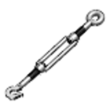 DIN 1480 - Steel zinc-plated  - Hooks/Eyelets - Turnbuckles forged (open form)