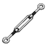 DIN 1480 - Steel zinc-plated - Eyelets - Turnbuckles forged (open form)