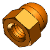 DIN 1587 - Brass (pressed) - Hexagon cap nuts, high form