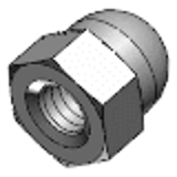DIN 1587 - Steel 6 zinc-plated  (pressed) - Hexagon cap nuts, high form