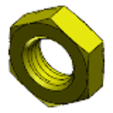 DIN 439 B - Stahl 04 verzinkt gelb (gepresst) - Sechskantmuttern, niedrige Form, Form B