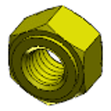 DIN 6925 - Stahl 8 verzinkt gelb - Sechskantmuttern, mit Klemmteil, Ganzmetallmuttern, Form V