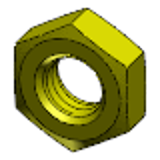 DIN 936 - Steel 17 H zinc-plated yellow - Hexagon thin nuts