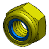 DIN 985 - Steel 6 bzw. 8 zinc-plated yellow - Prevailing torque type hexagon nuts with non-metallic, low type