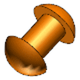 DIN 660 - Copper - Half-round-rivets diameter 1 - 8 mm, form B