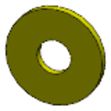 DIN 9021 - Stahl verzinkt gelb A3L - Scheiben, Aussendurchmesser = 3 x Gewindenenndurchmesser