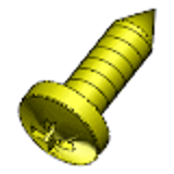 DIN 7981 C / ISO 7049 C-H - Steel hardened zinc-plated yellow - Cross recessed pan head tapping screws