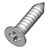 DIN 7982 C / ISO 7050 C-H - Steel hardened nickel-plated - Cross recessed countersunk flat head tapping screws
