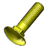 DIN 603 - Steel 8.8 zinc-plated yellow - Mushroom head square neck bolts (Cup square neck bolts)