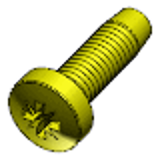 DIN 7500-1 CE - Einsatzstahl galvanisch verzinkt gelb - Gewindefurchenden Schrauben für metrisches ISO Gewinde mit Kreuzschlitz, Form CE