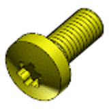 DIN 7985 ISR - Steel 8.8 zinc-plated yellow - Lens head screw with hexalobular socket