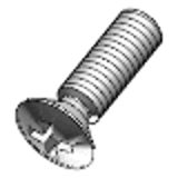 DIN 966 - A2-70 - Cross recessed countersunk (oval) head screws, thread with head