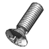 DIN 966 - Steel 4.8 - Cross recessed countersunk (oval) head screws, thread with head