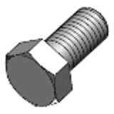DIN 558 - Steel 3.6 or 4.6 zinc-plated  (depending on manufacturer) - Hexagon screws, thread proximate till head