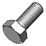 DIN 933 - Steel 10.9 zinc-plated - Hexagon set screws with thread to head, product classes A and B