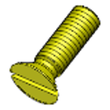 DIN 963 - Steel 4.8 zinc-plated yellow - Slotted countersunk flat head screws