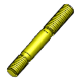 DIN 835 - Steel 8.8 zinc-plated yellow - Studs - Metal end approx. 2d