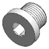 DIN 908 - Steel zinc-plated - Sealing screw with collar and hexagon socket, with Whitworth pipe thread