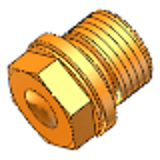 DIN 910 - Brass - Sealing screw with collar and external hexagon, with metric fine thread