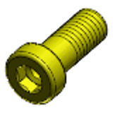 DIN 6912 - Steel 8.8 zinc-plated yellow - Hexagon socket slotted head cap screws with centre hole and low head