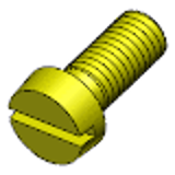 DIN 84 - Stahl 4.8 verzinkt gelb - Zylinderschrauben mit Schlitz, entspricht ISO 1207